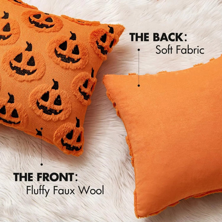 Kissenhülle Halloween mit Kürbismotiv