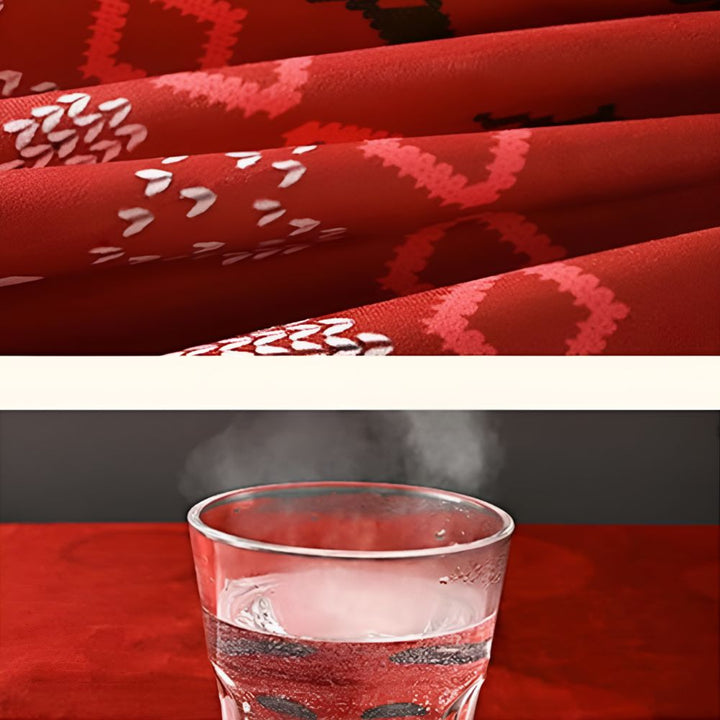 Weihnachtstischdecke aus Chenille