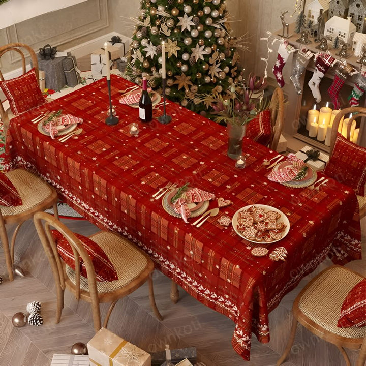 Weihnachtstischdecke aus Chenille