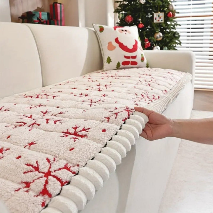 Gesteppte Weihnachts-Sofadecke