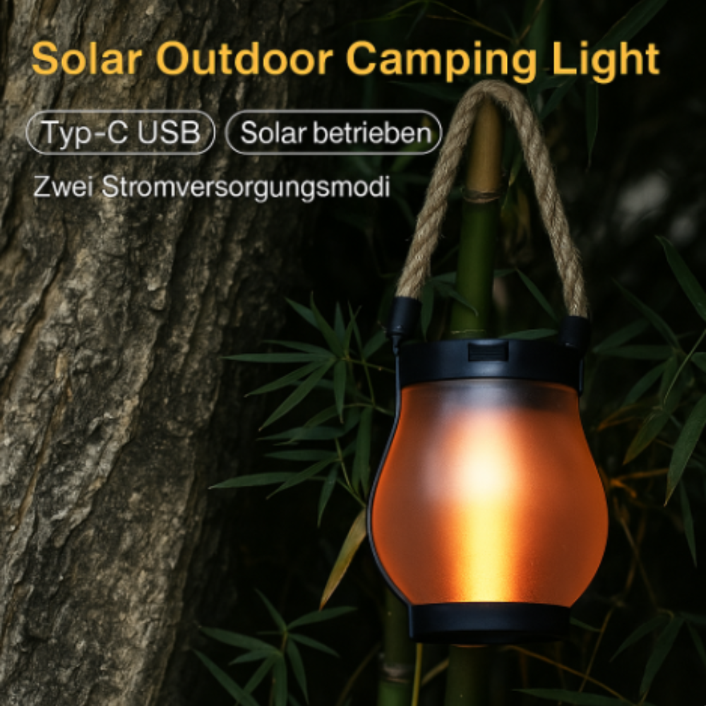 Flamara™ | Solar-Gartenlaterne mit Flammenlicht