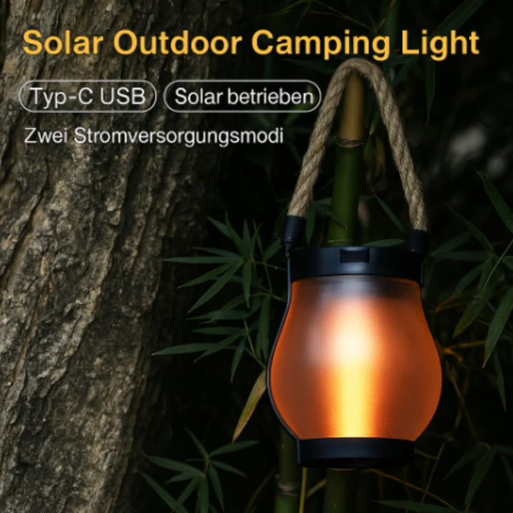 Flamora™ | Solar-Gartenlaterne mit Flammeneffekt