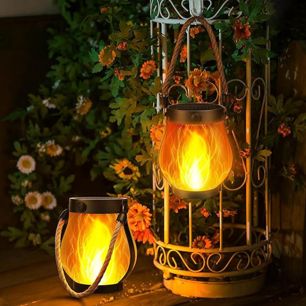 Flamora™ | Solar-Gartenlaterne mit Flammeneffekt Flamme