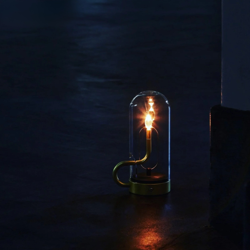 Glasévia™ | Moderne LED-Glas Tischlampe