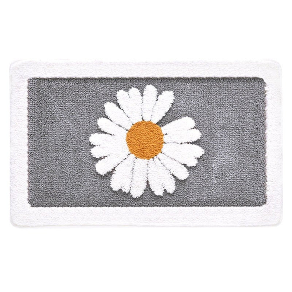Plüsch-Badematte mit Blumenmuster