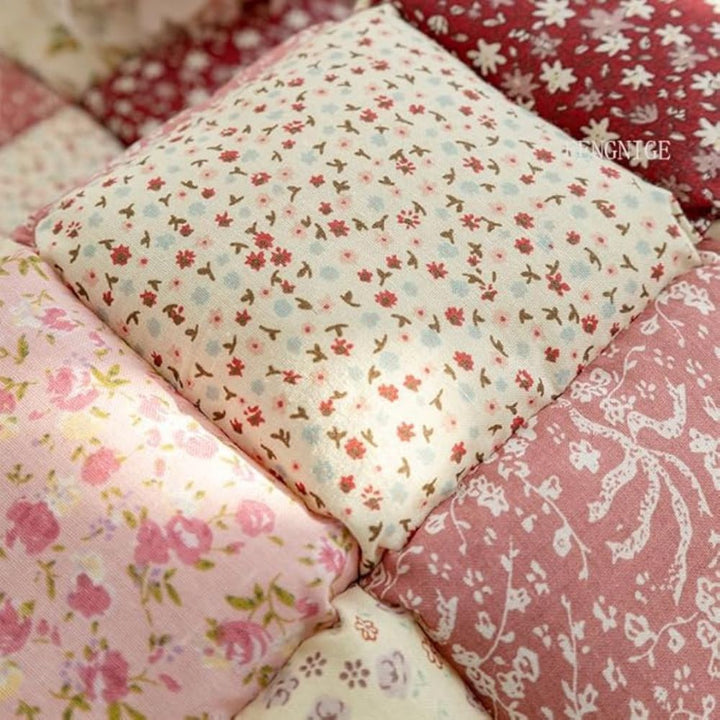 Gesteppter Sitzüberwurf mit Blumenmuster