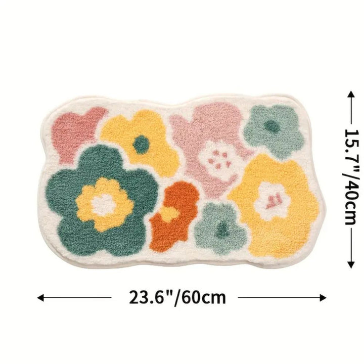 Getuftete Badematte mit Blumenmuster