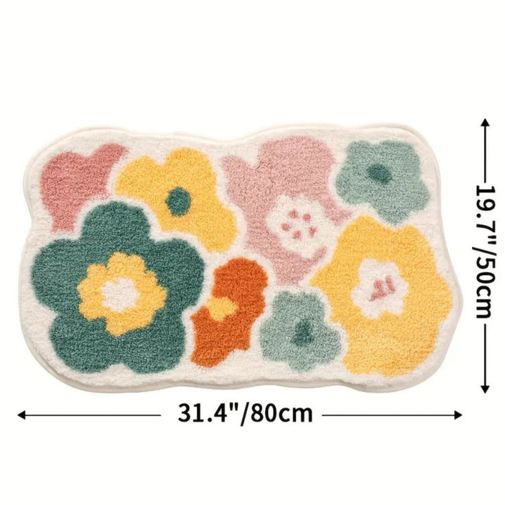 Getuftete Badematte mit Blumenmuster