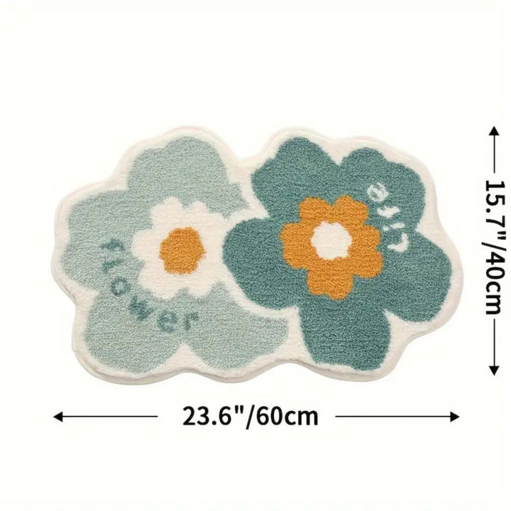 Getuftete Badematte mit Blumenmuster