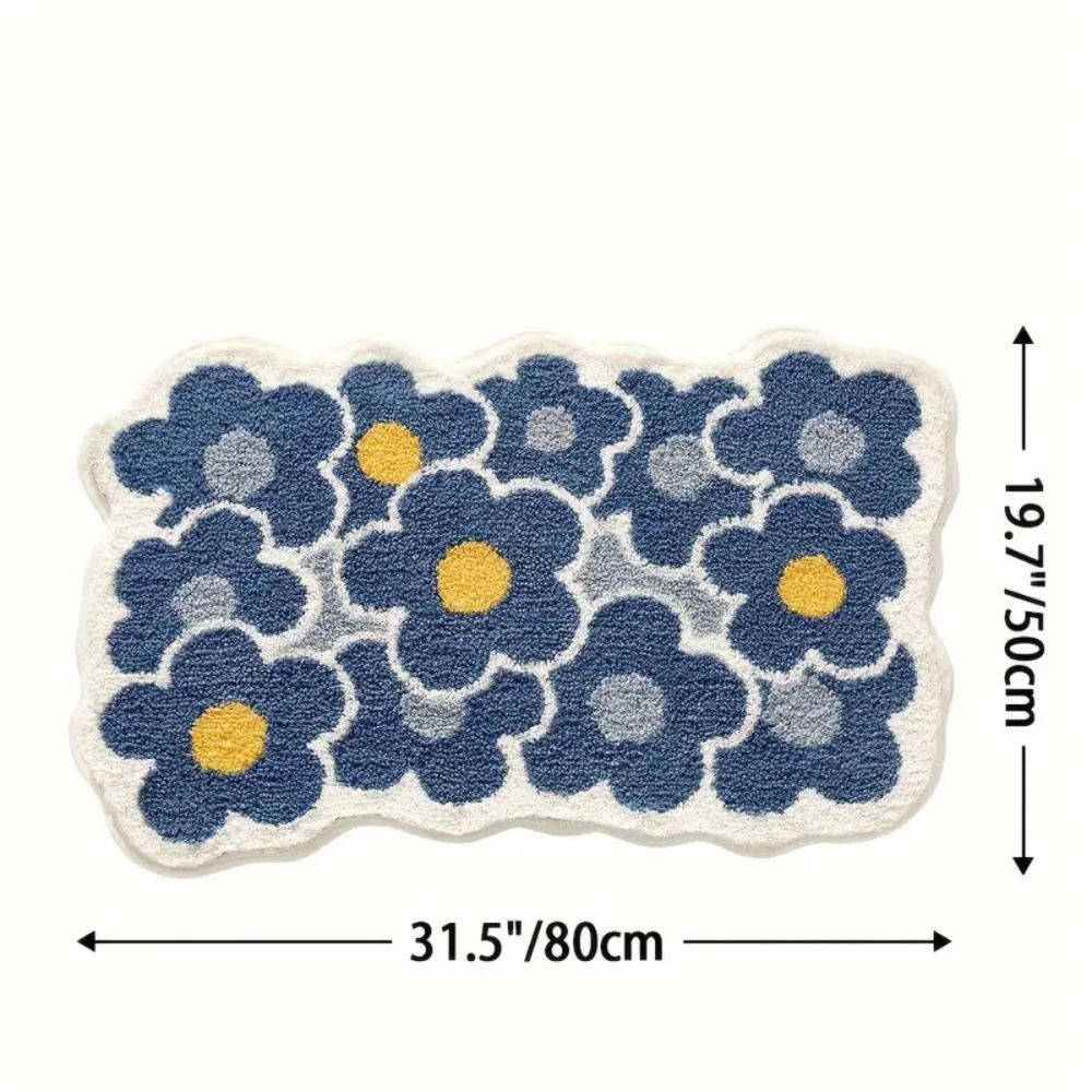 Getuftete Badematte mit Blumenmuster