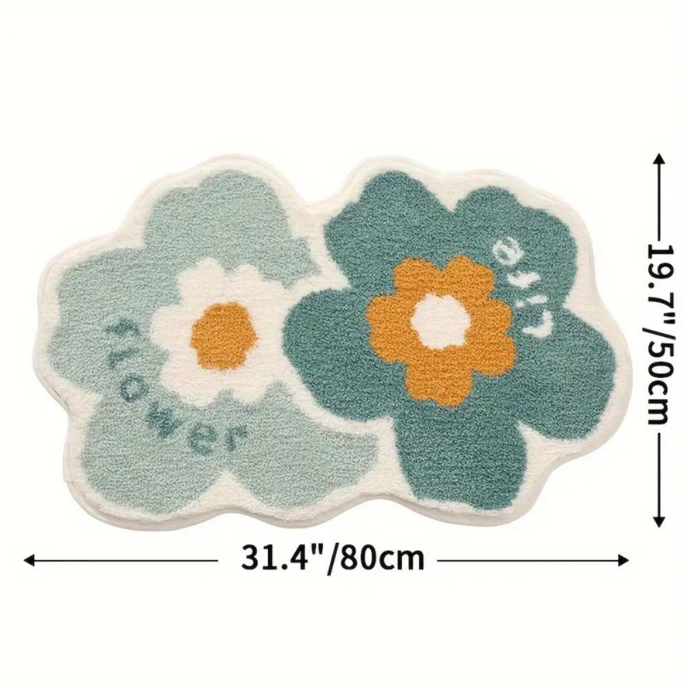 Getuftete Badematte mit Blumenmuster