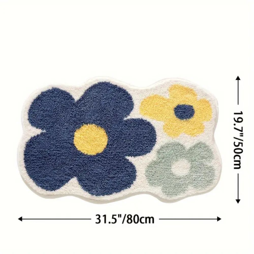 Getuftete Badematte mit Blumenmuster