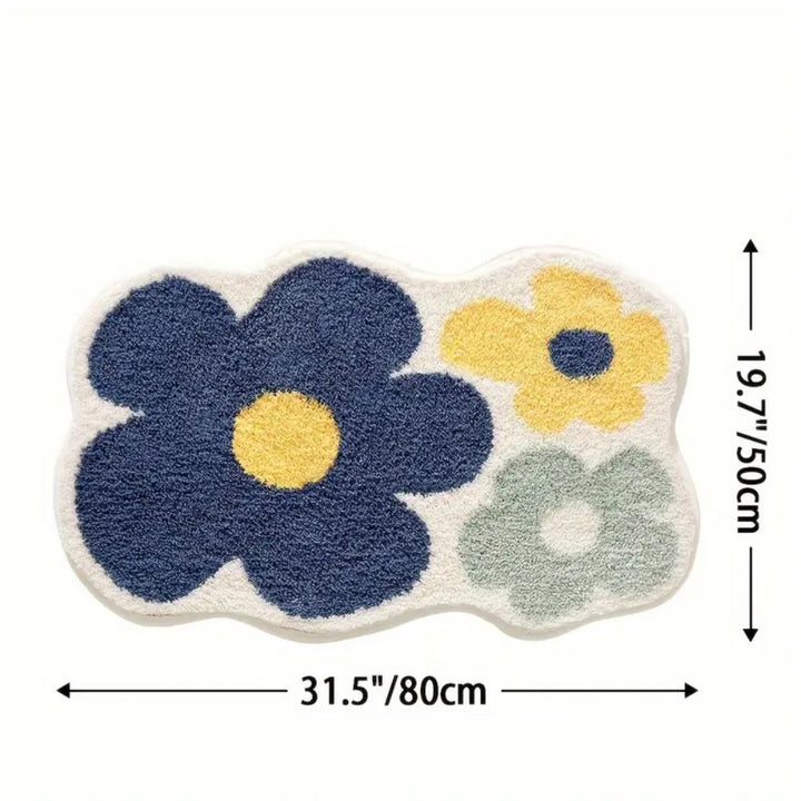 Getuftete Badematte mit Blumenmuster