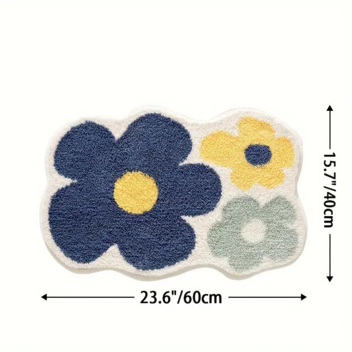 Getuftete Badematte mit Blumenmuster