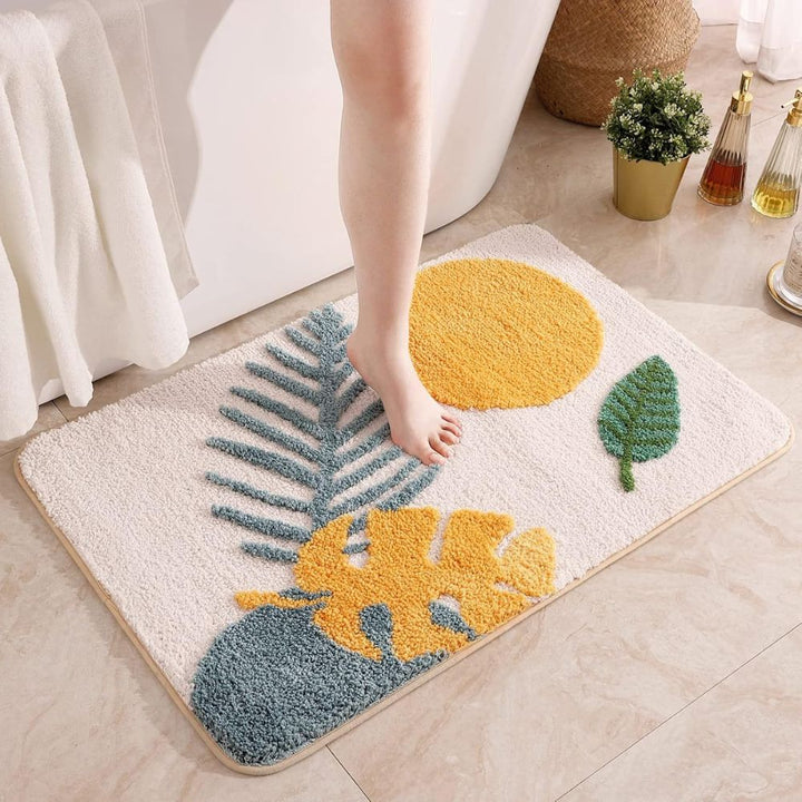 Badematte mit botanischem Muster