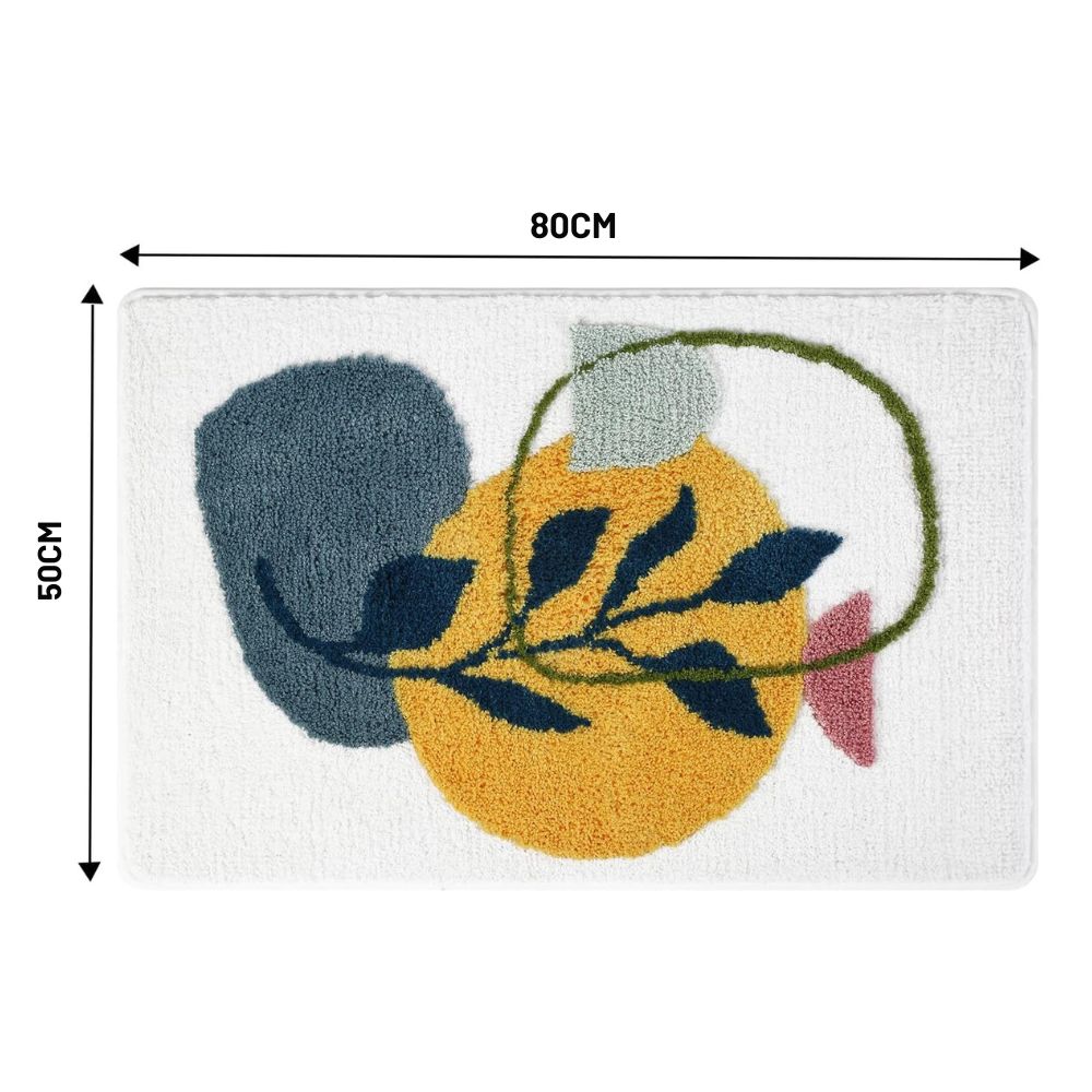 Badematte mit botanischem Muster