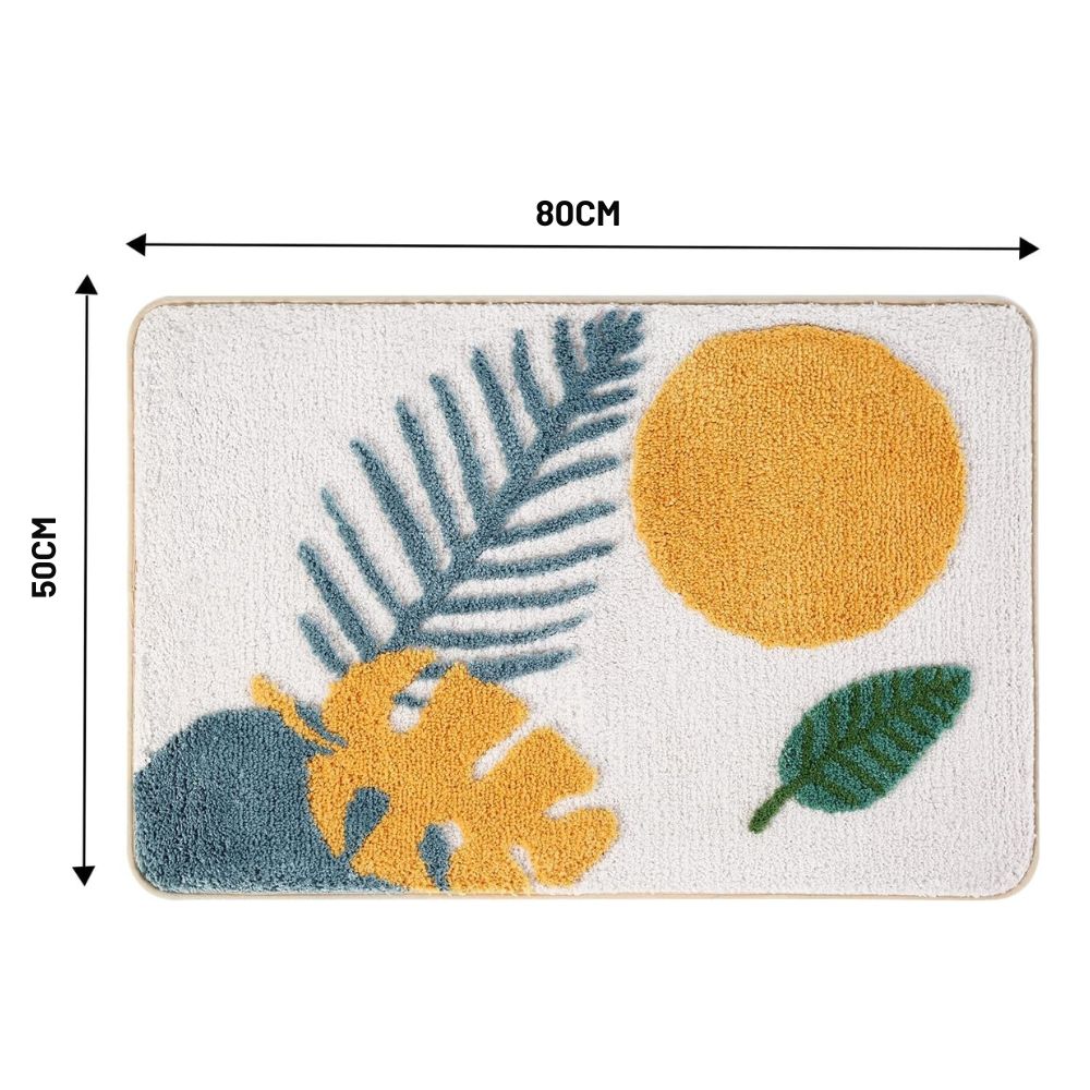 Badematte mit botanischem Muster