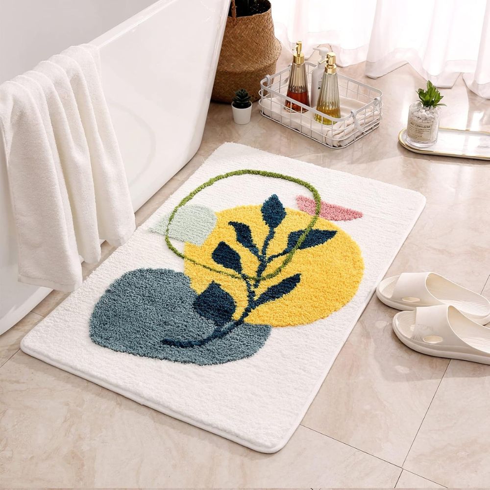 Badematte mit botanischem Muster