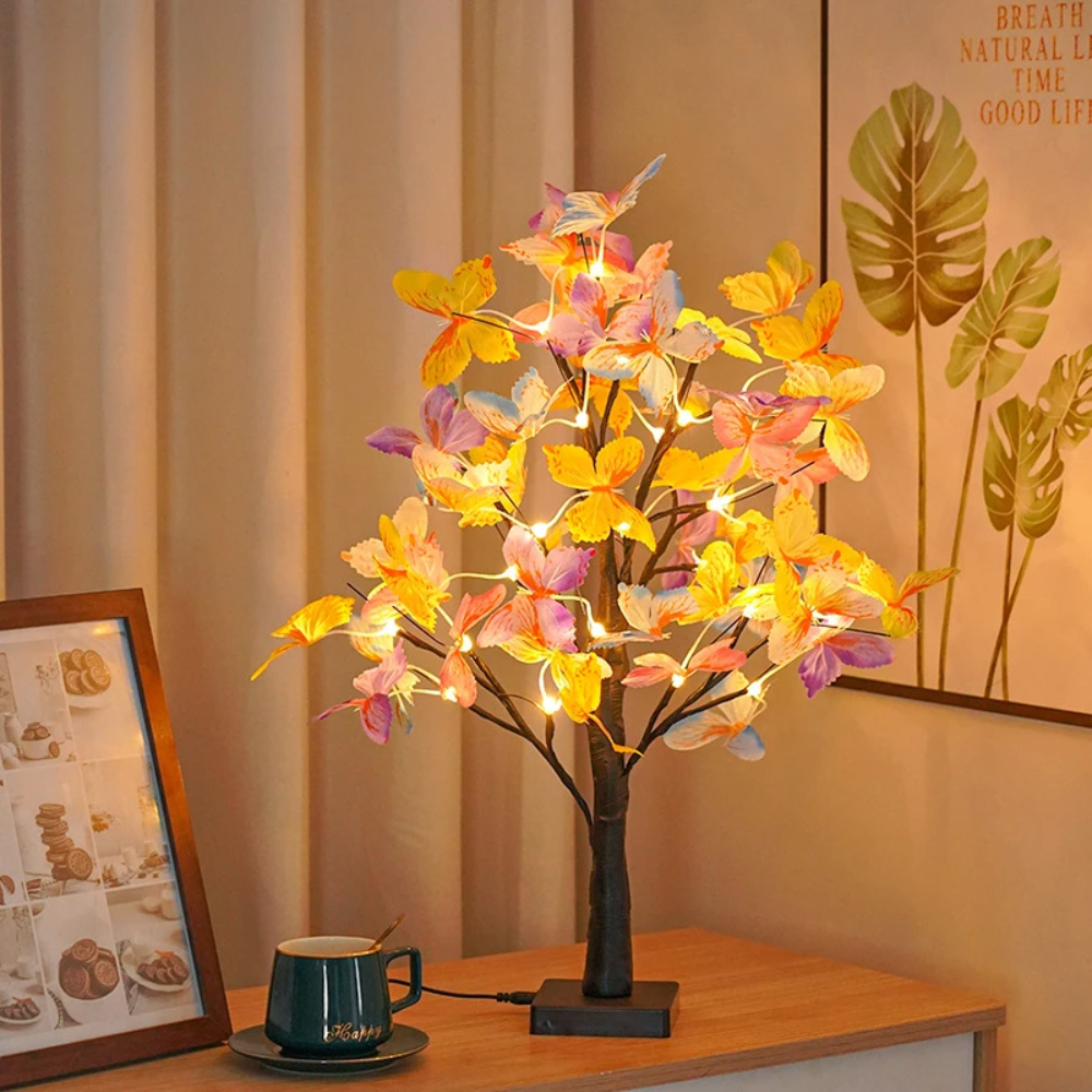 LED Deko-Blumenbaum 53cm – Leuchtbaum für Wohnzimmer, Tischdeko & Frühlingsdekoration