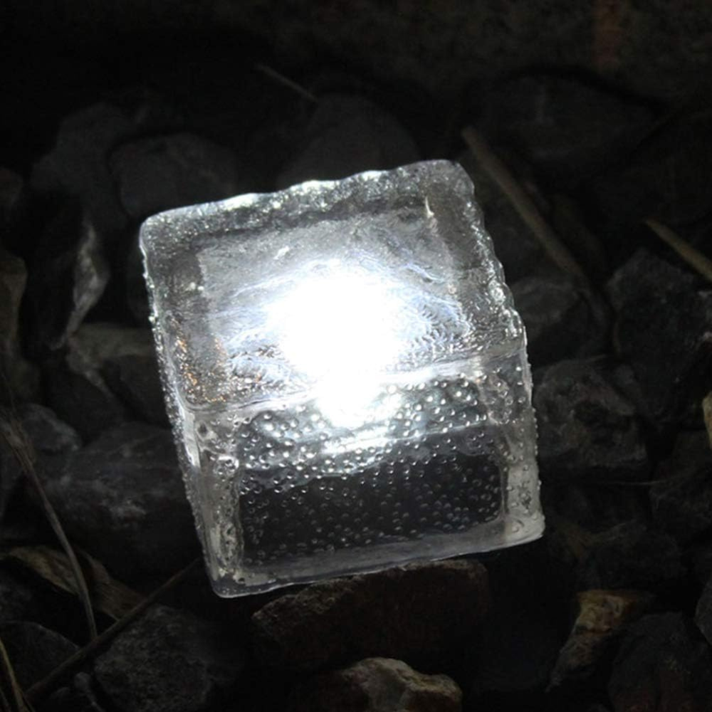 Blocklume™ | LED Glasbaustein-Bodenleuchte Helles Weiß
