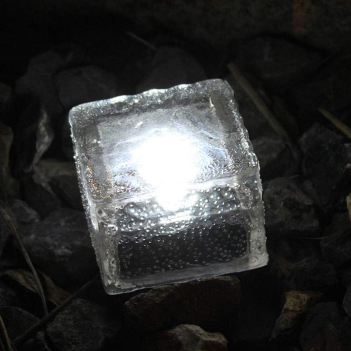Blocklume™ | LED Glasbaustein-Bodenleuchte Helles Weiß