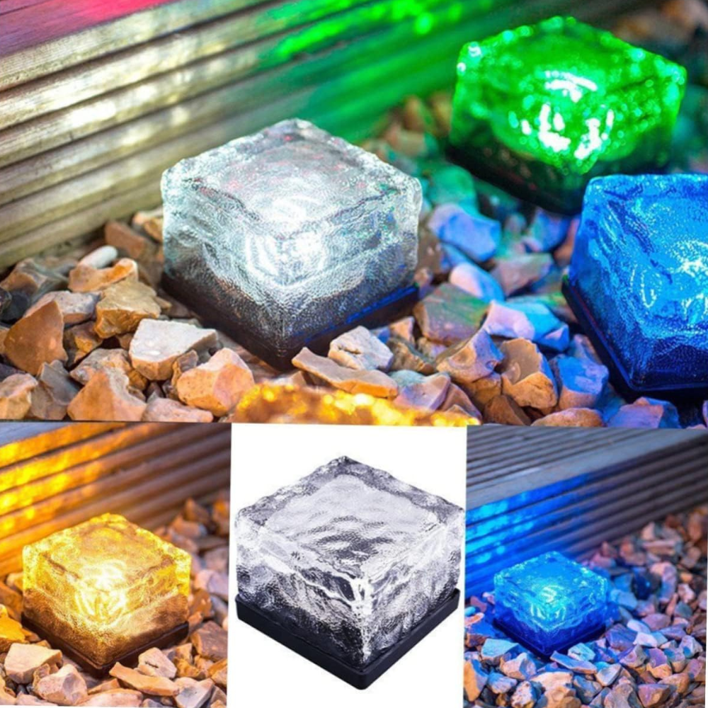 Blocklume™ | LED Glasbaustein-Bodenleuchte