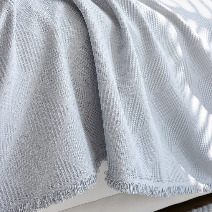 Chenille-Sofaüberwurf mit Rautenmuster