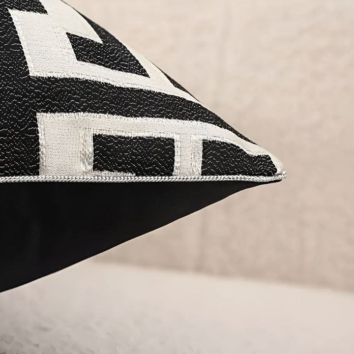 Geometrische Jacquard-Kissenhülle 45 x 45 cm – Ansicht 02