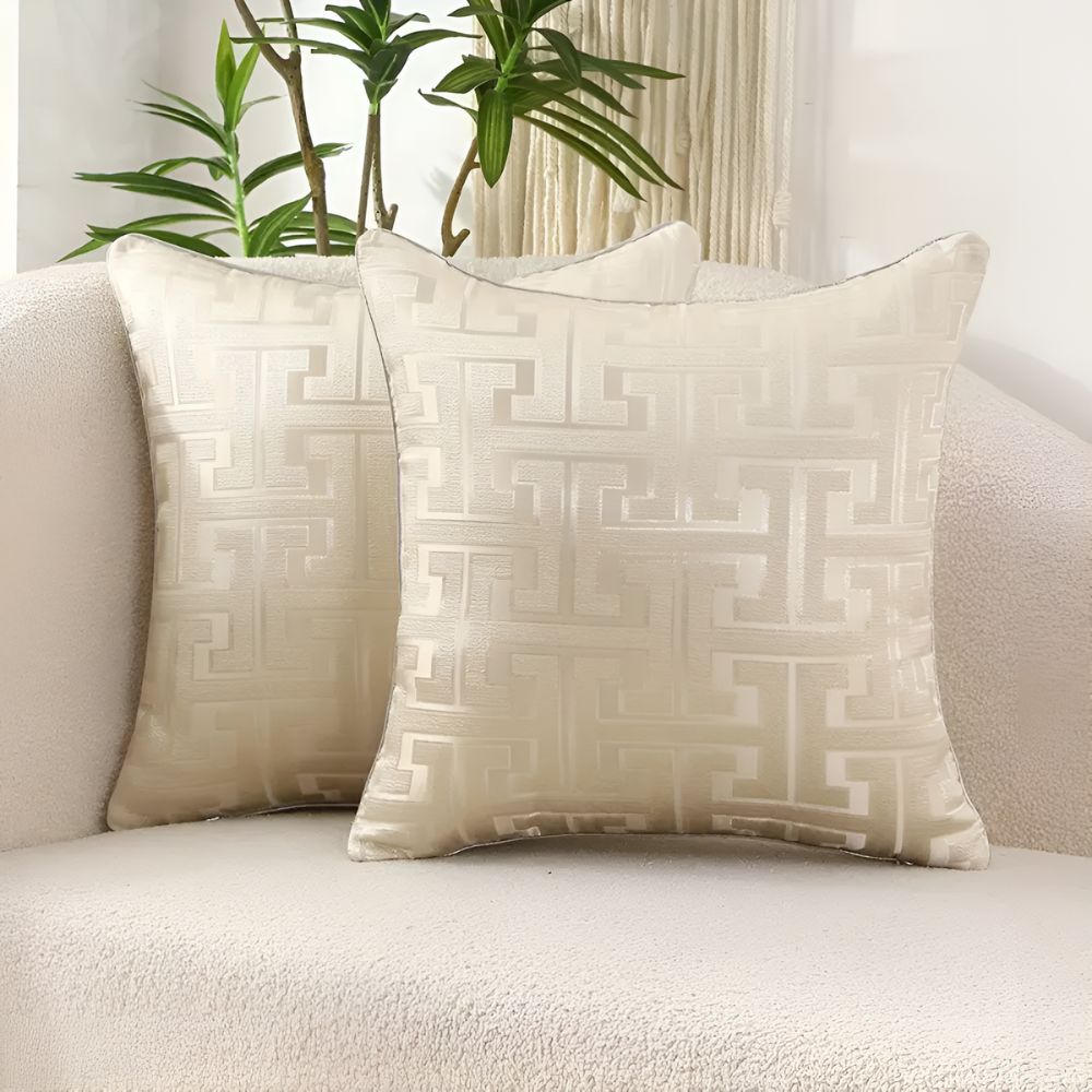 Geometrische Jacquard-Kissenhülle 45 x 45 cm – Ansicht 08