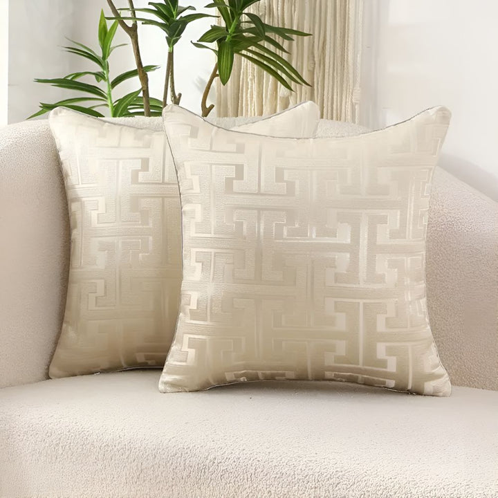 Geometrische Jacquard-Kissenhülle 45 x 45 cm – Ansicht 08