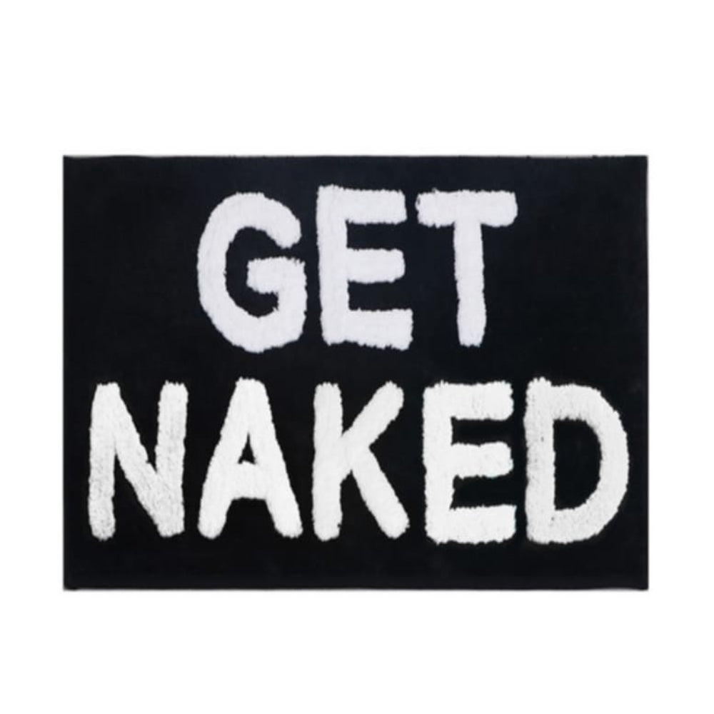 Badematte mit Schriftzug Get Naked
