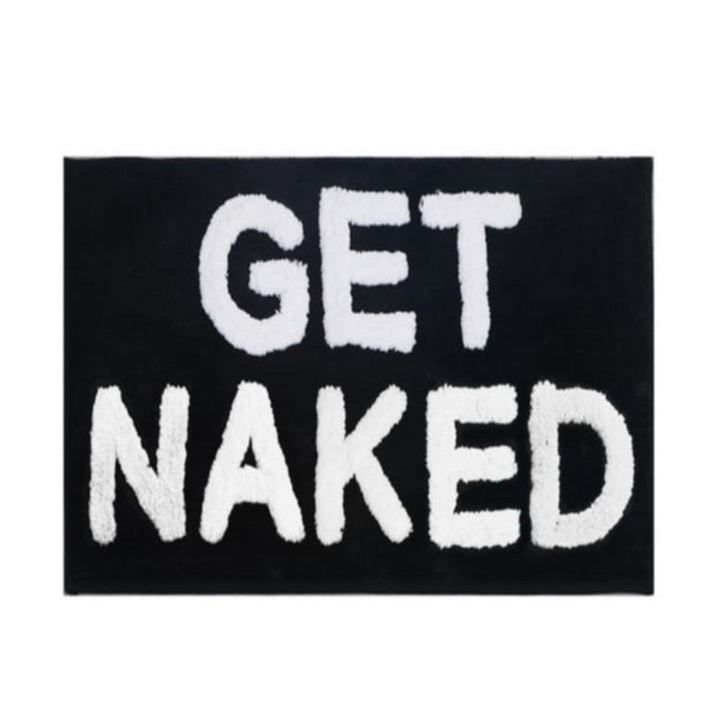 Badematte mit Schriftzug Get Naked