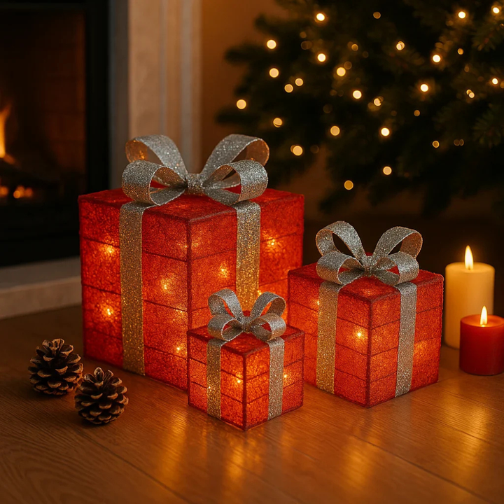 Giftalux™ | LED Weihnachts-Geschenkboxen Set