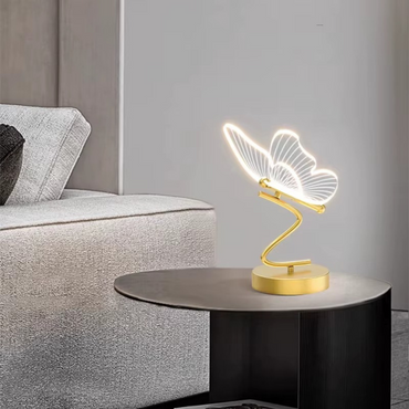 Schmetterling LED Tischlampe – moderne Deko Lampe mit warmem Stimmungslicht