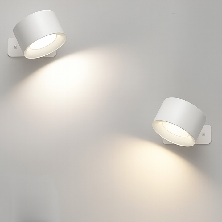 Rotalux™ | Kabellose 360° LED-Wandleuchte Weiße