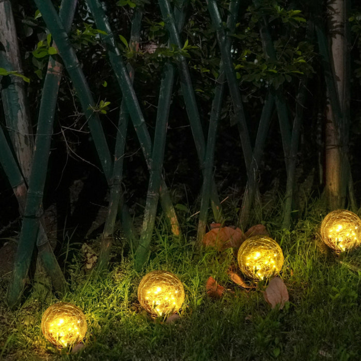 Crackluna™ | LED Solar-Gartenkugelleuchte