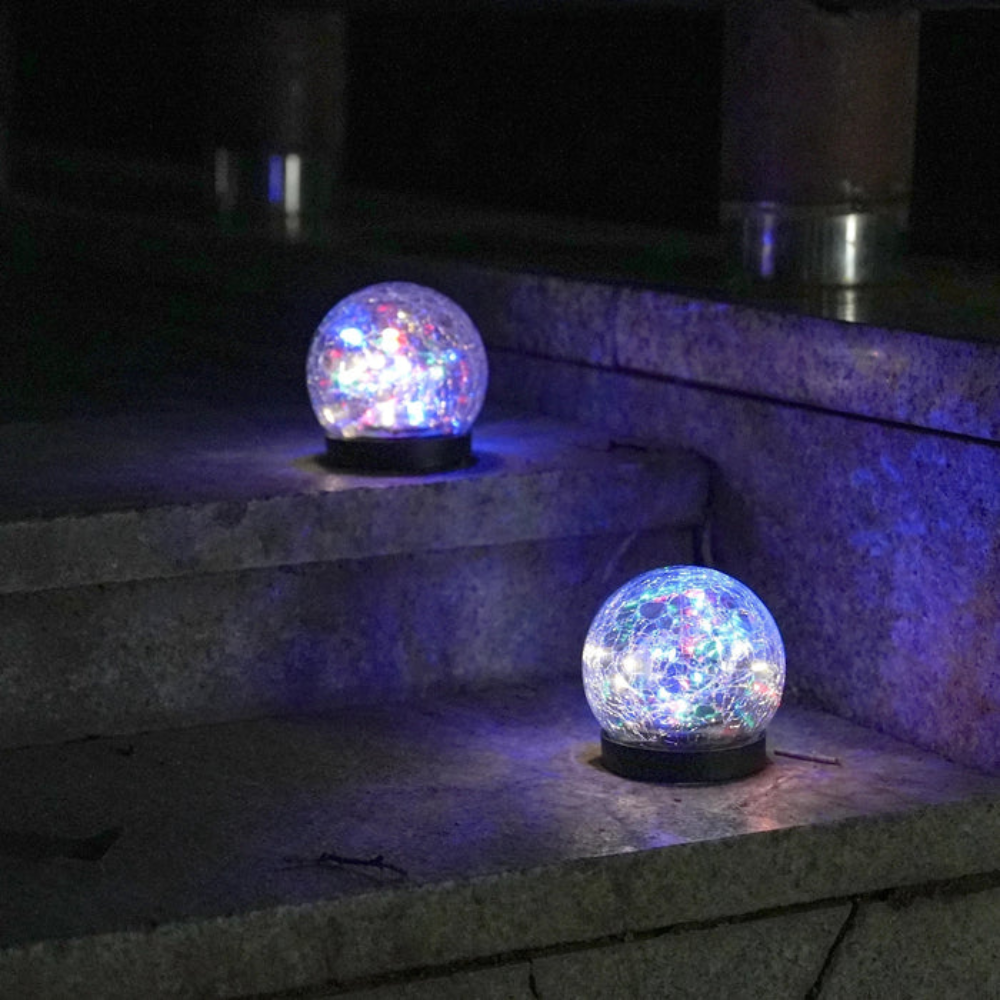 Crackluna™ | LED Solar-Gartenkugelleuchte