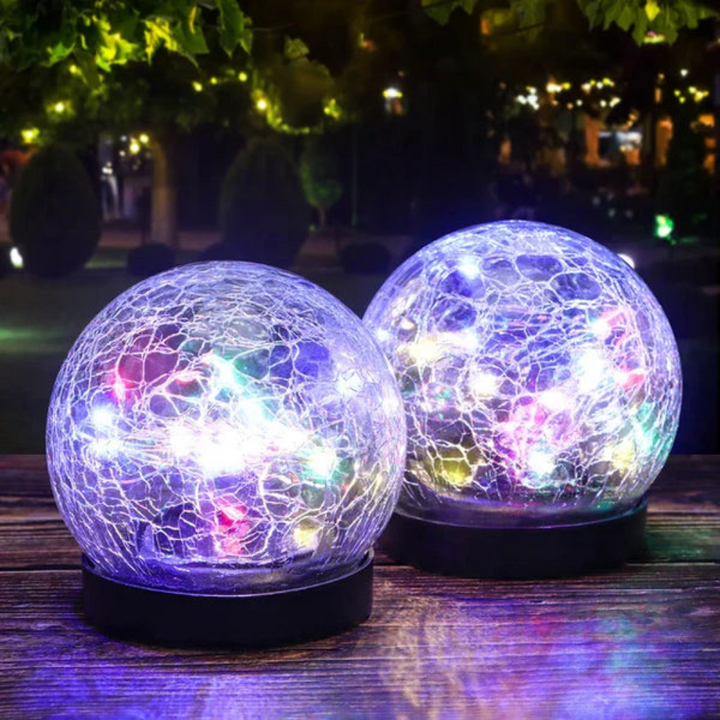 Crackluna™ | LED Solar-Gartenkugelleuchte Mehrfarbig
