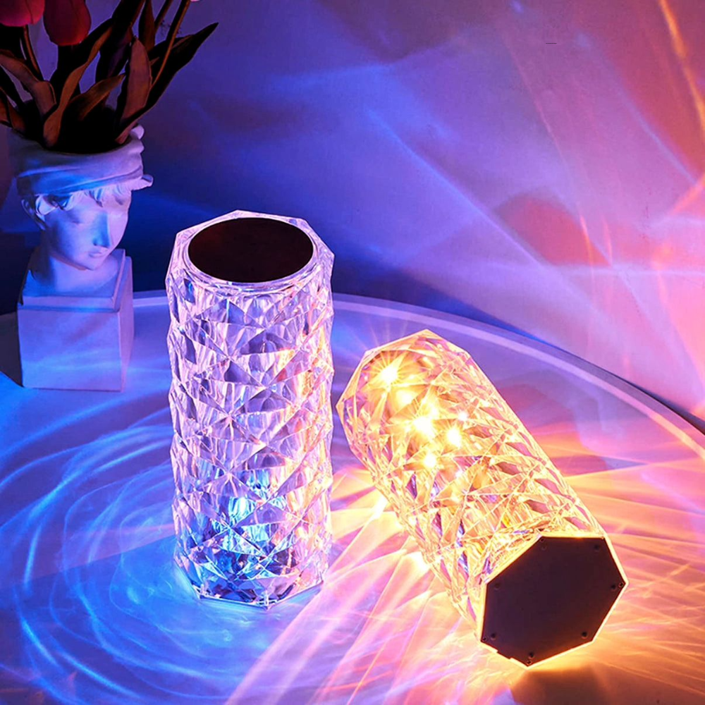 Crystaléa™ | Wiederaufladbare Kristall-LED Tischlampe