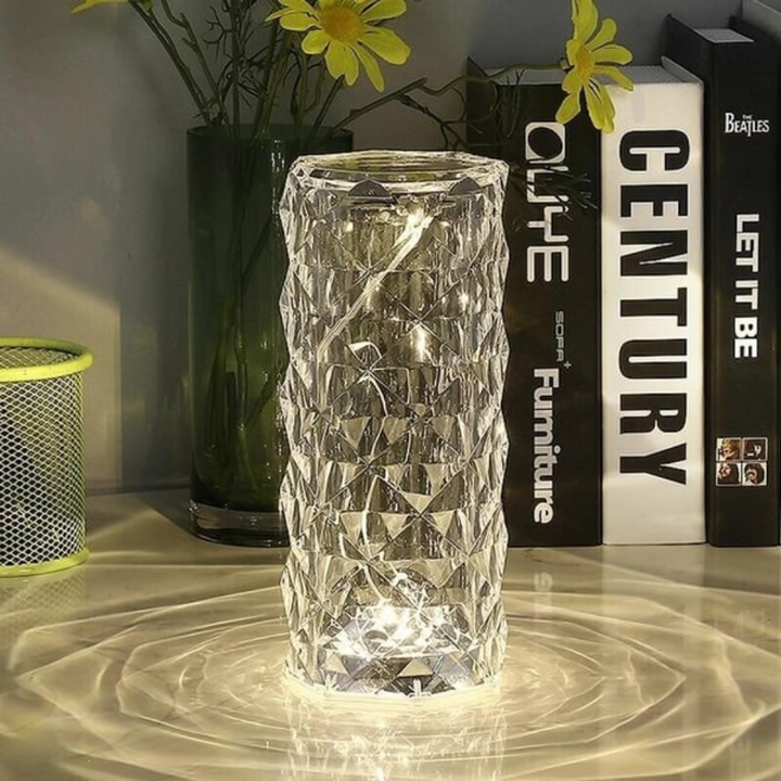 Crystaléa™ | Wiederaufladbare Kristall-LED Tischlampe