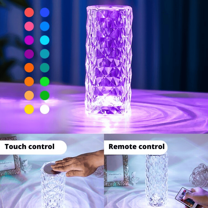 Crystaléa™ | Wiederaufladbare Kristall-LED Tischlampe