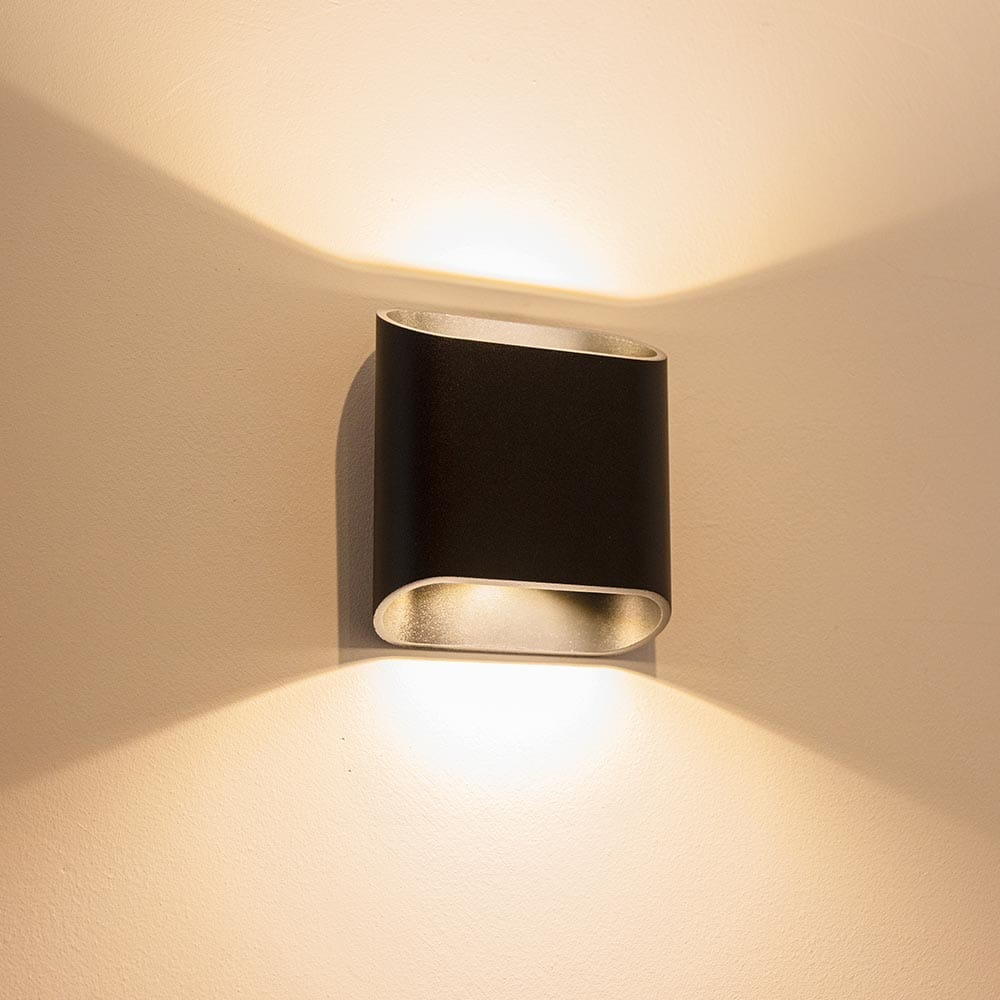 LED Up & Down Wandleuchte Schwarz – Moderne Innenbeleuchtung für Wohnzimmer, Flur & Schlafzimmer