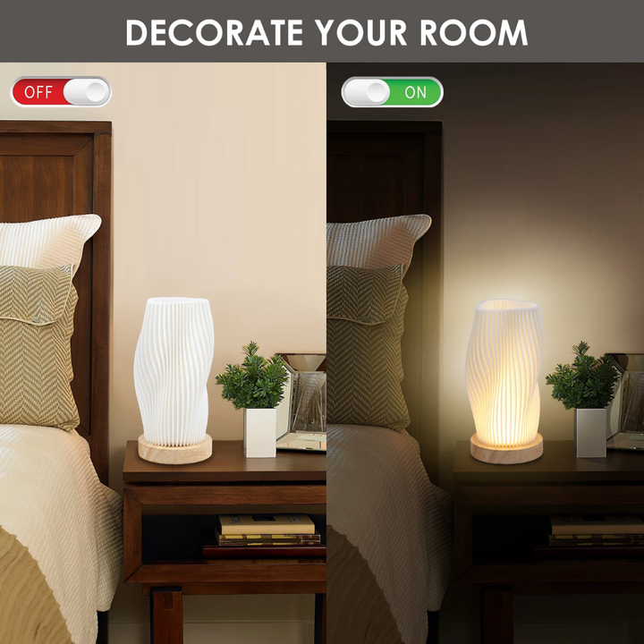Woodluna™ | Moderne Holz-LED Tischlampe