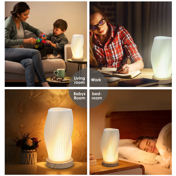 Woodluna™ | Moderne Holz-LED Tischlampe
