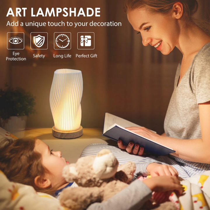 Woodluna™ | Moderne Holz-LED Tischlampe
