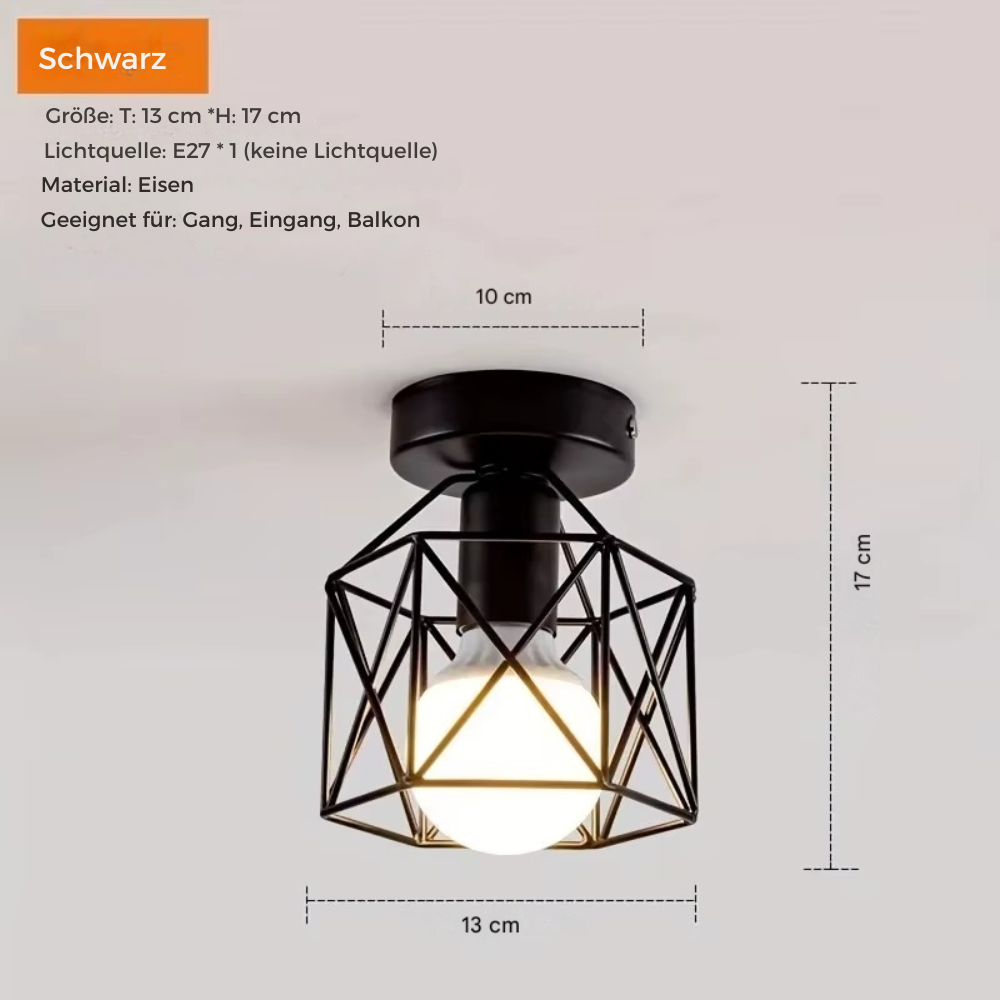 Indulux™ | Industrial LED-Deckenleuchte Schwarz