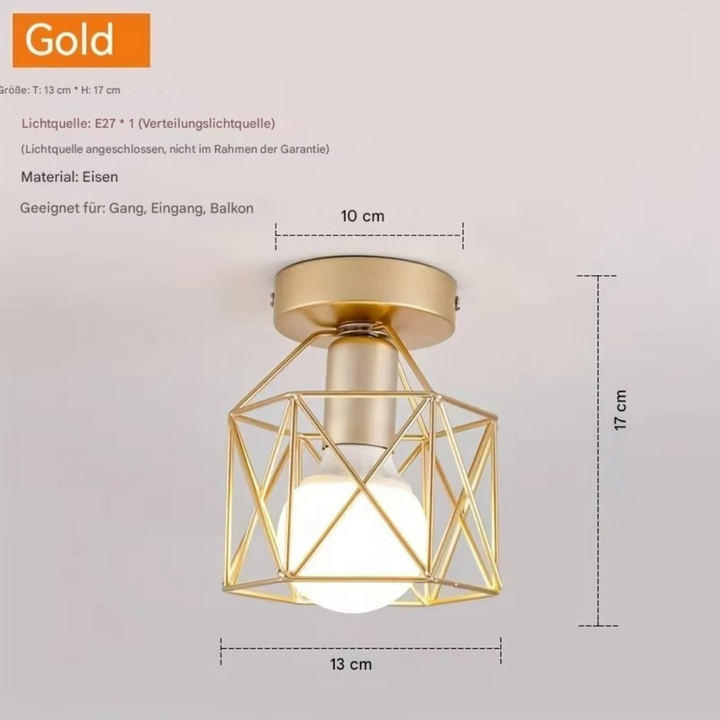 Indulux™ | Industrial LED-Deckenleuchte Gold