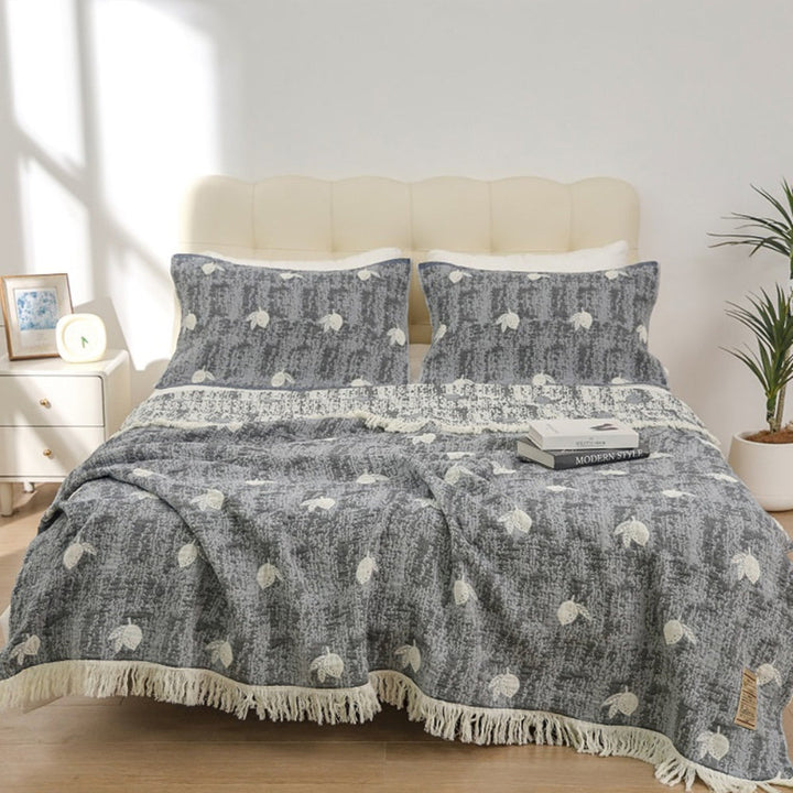 Boho-Decke aus gewebter Baumwolle
