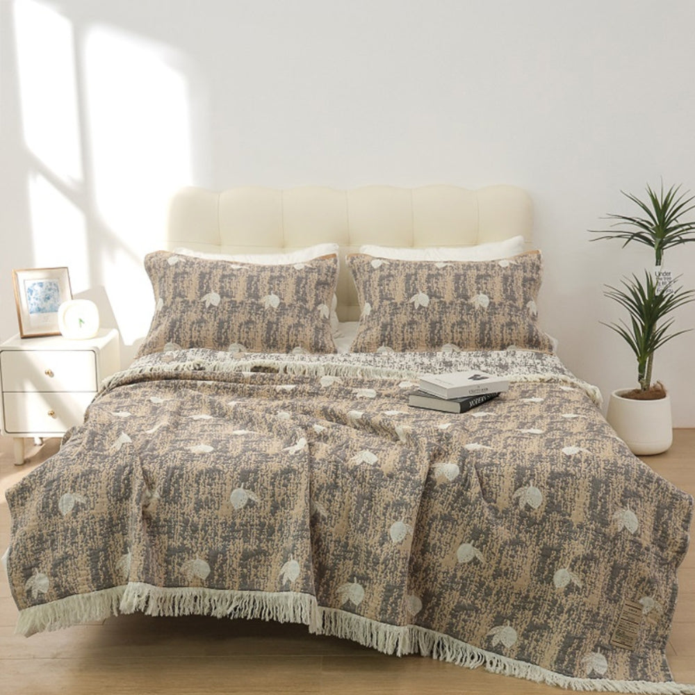 Boho-Decke aus gewebter Baumwolle