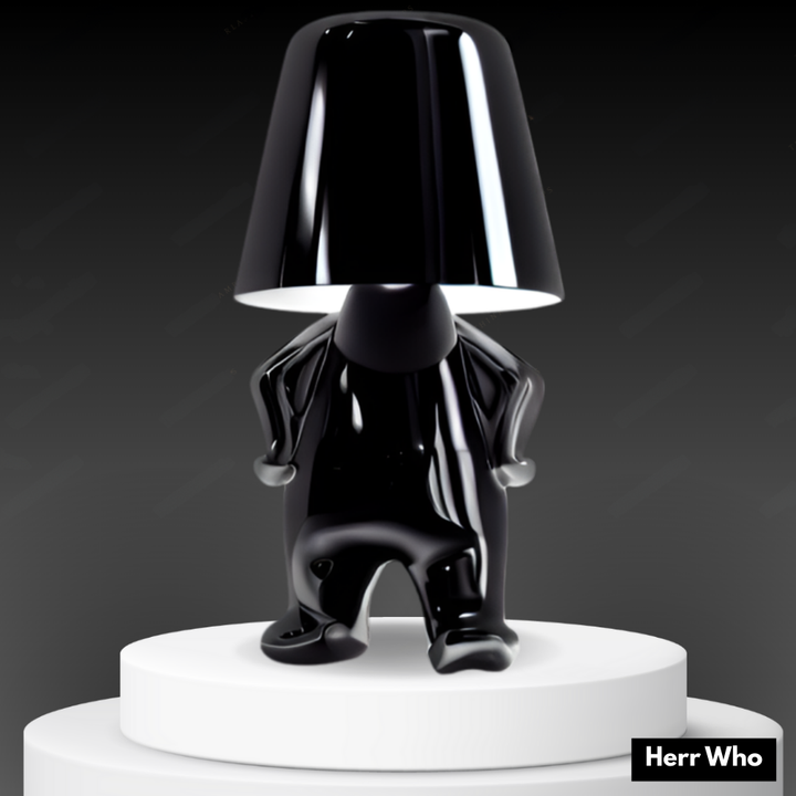 Sculptéra™ | Designer Skulptur-Tischlampe Schwarz Mr. Who